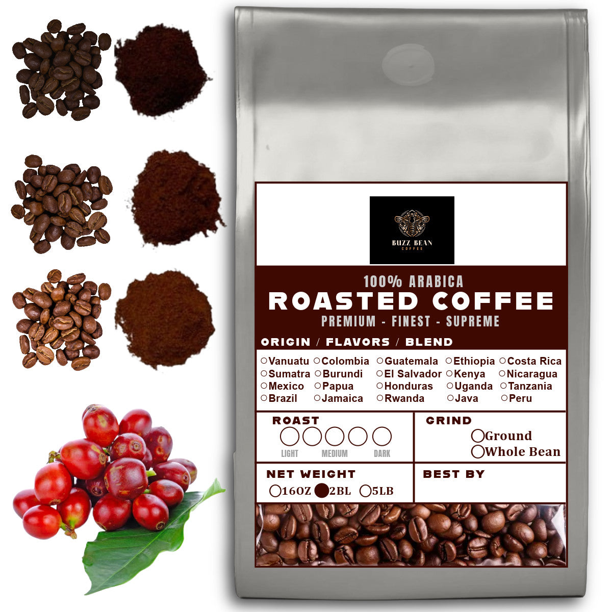 32 oz Specialty Coffee — Whole Bean or Ground (2 lb)